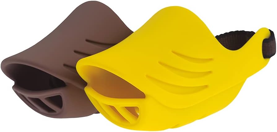 Bozal de Silicona para Perros (S, Amarillo)
