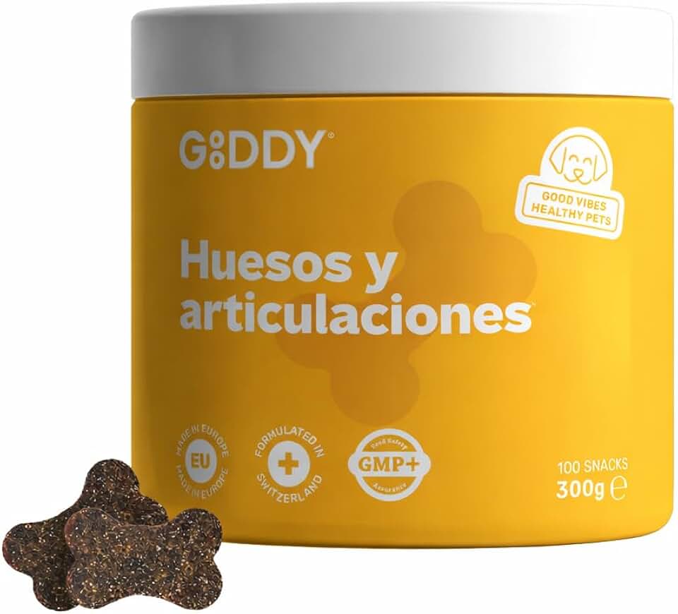 Condroprotector Articulaciones 100 Snacks, 300g – Glucosamina HCI, Condroitina, MSM, Colágeno, y Vitaminas C y E. Suplemento para Perros Antiinflamatorio Caderas, Artrosis, Huesos