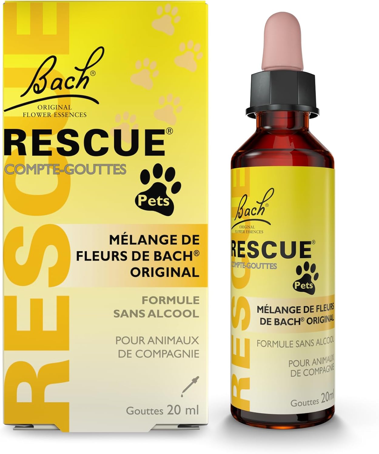 PETS – Cuentagotas – Serenidad para mascotas – Ideal para viajes, visita veterinaria, aseo, ruido y soledad, sin alcohol, natural y vegano – Botella de 20 ml
